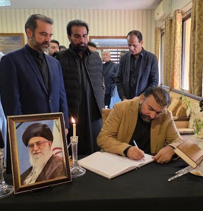 حضور سروزیر ایالت بلوچستان در دیدار با سرکنسول جمهوری اسلامی ایران و ابراز تسلیت به مناسبت شهادت‌ رهبر معظم حضرت آیت الله سید علی خامنه ای (ره)